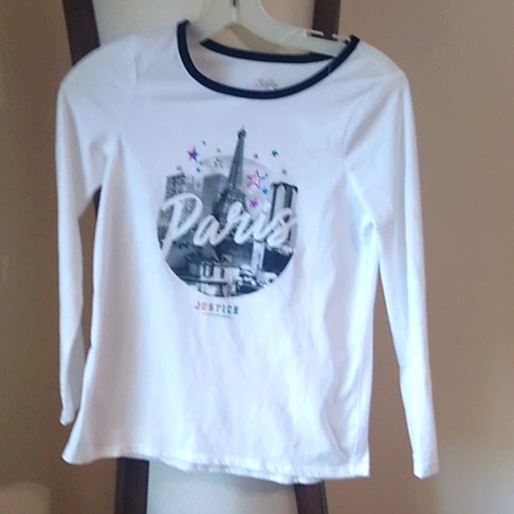 Never worn size 12 Justice Paris shirt